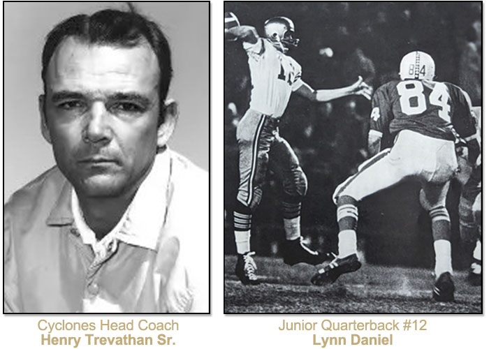 Head Coach Henry Trevathan Sr and Quarterback #12 Lynn Daniell