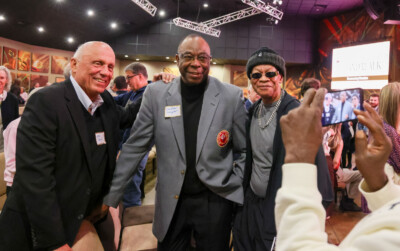 Former Judge Bill Farris with Carlester Crumpler and his brother Skip.